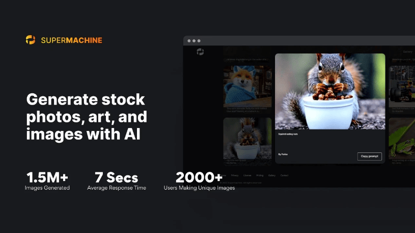 Generate art, images and more with SUPEMACHINE